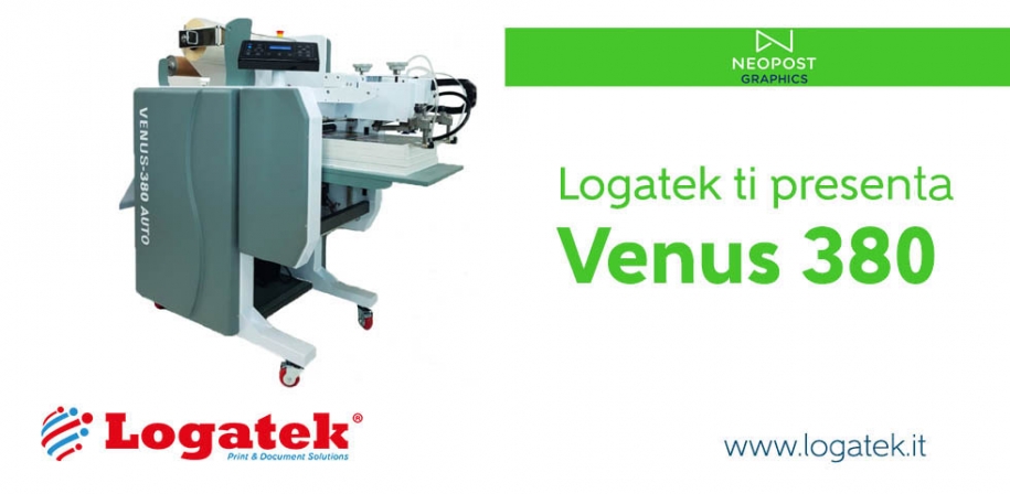 Logatek presenta Venus 380 la plastificatrice e nobilitatrice per stampa digitale.